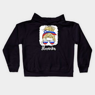 Slovenia Slovenka Flag Girls Slovenian Girl Kids Kids Hoodie